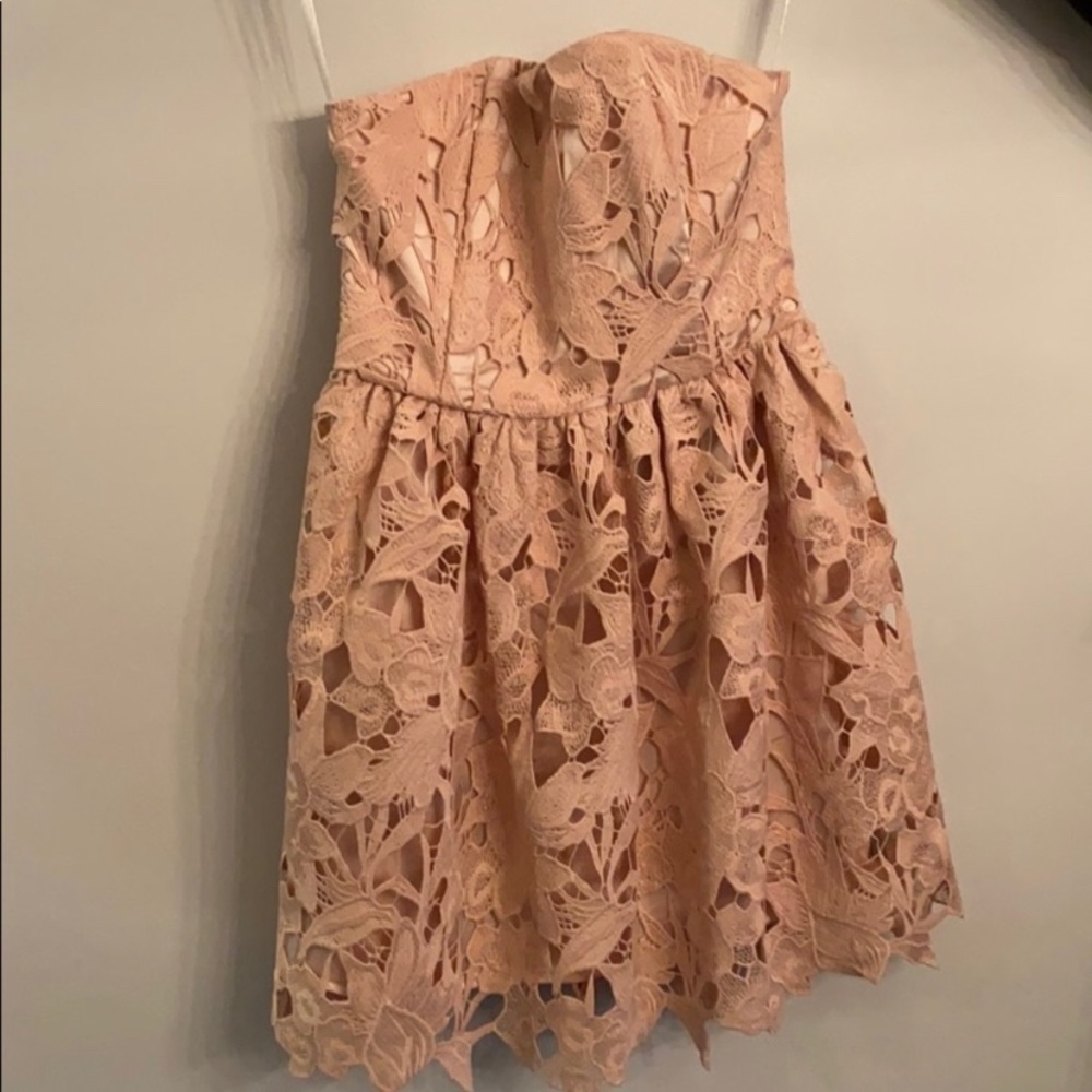 Strapless Michael Costello Revolve Dress